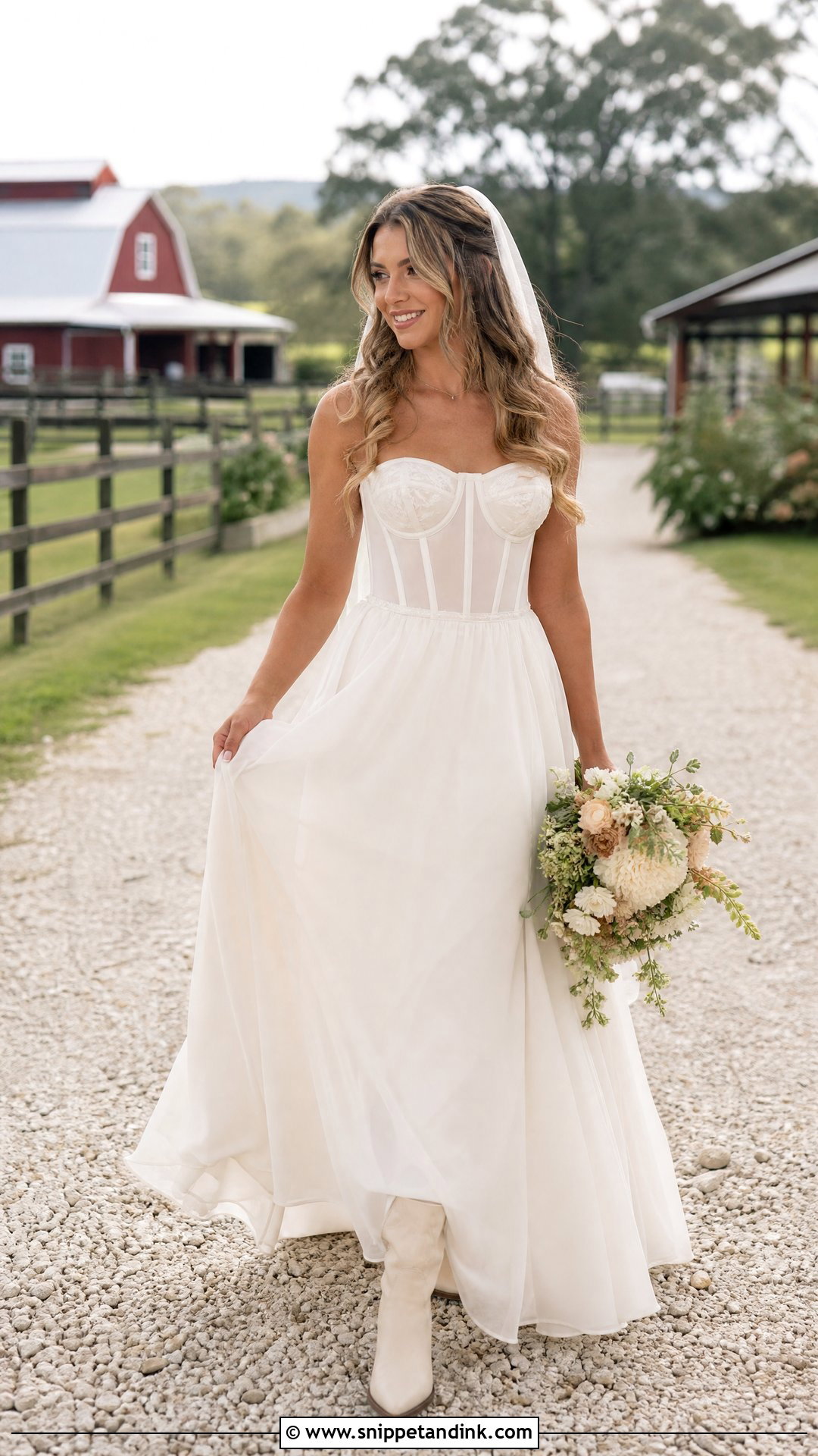 Farm Wedding Dress With Corset Bodice - Snippet and Ink - 25 Farm Wedding Dress Ideas