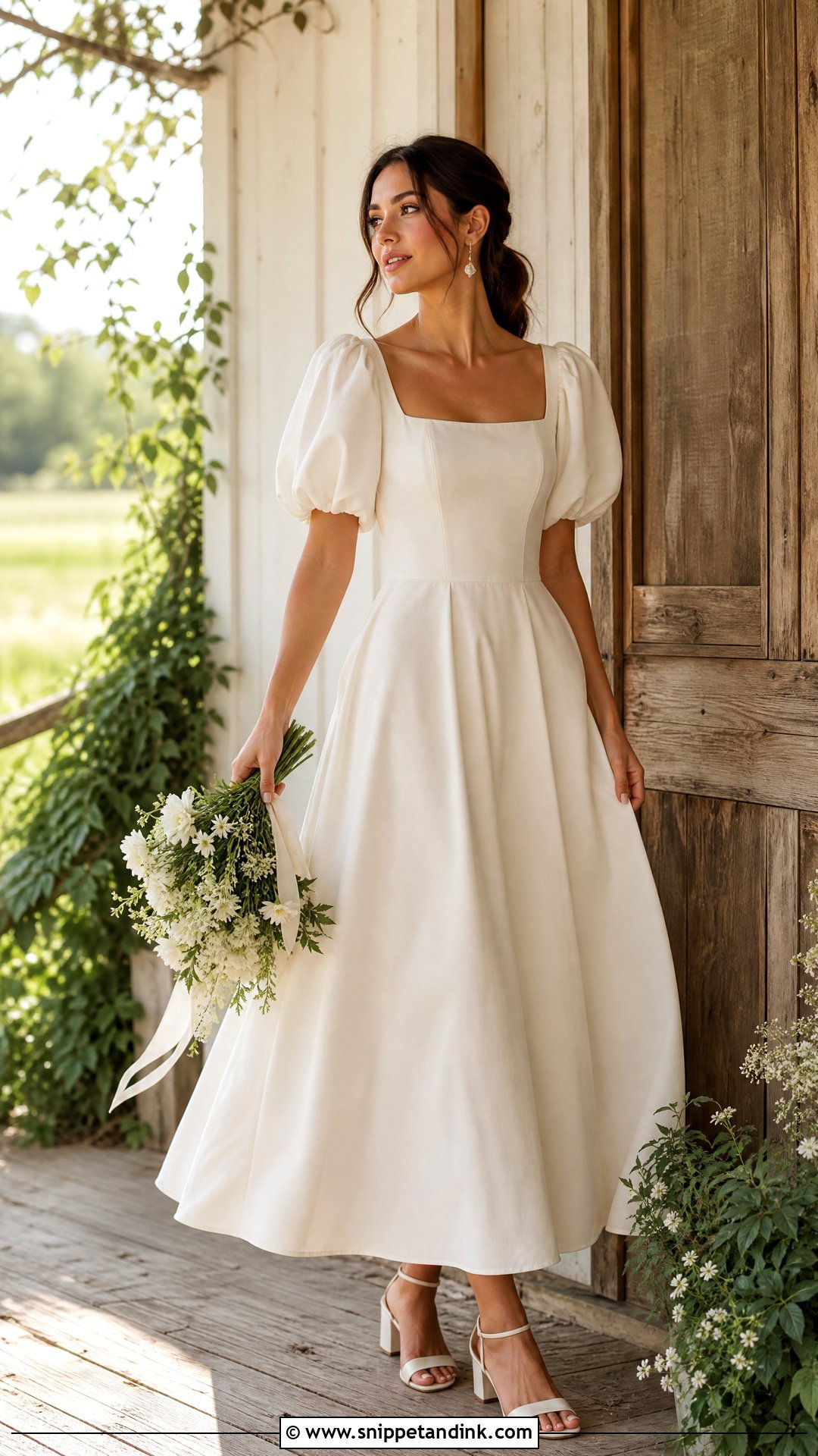Farm Wedding Dress With Puff Sleeves - Snippet and Ink - 25 Farm Wedding Dress Ideas