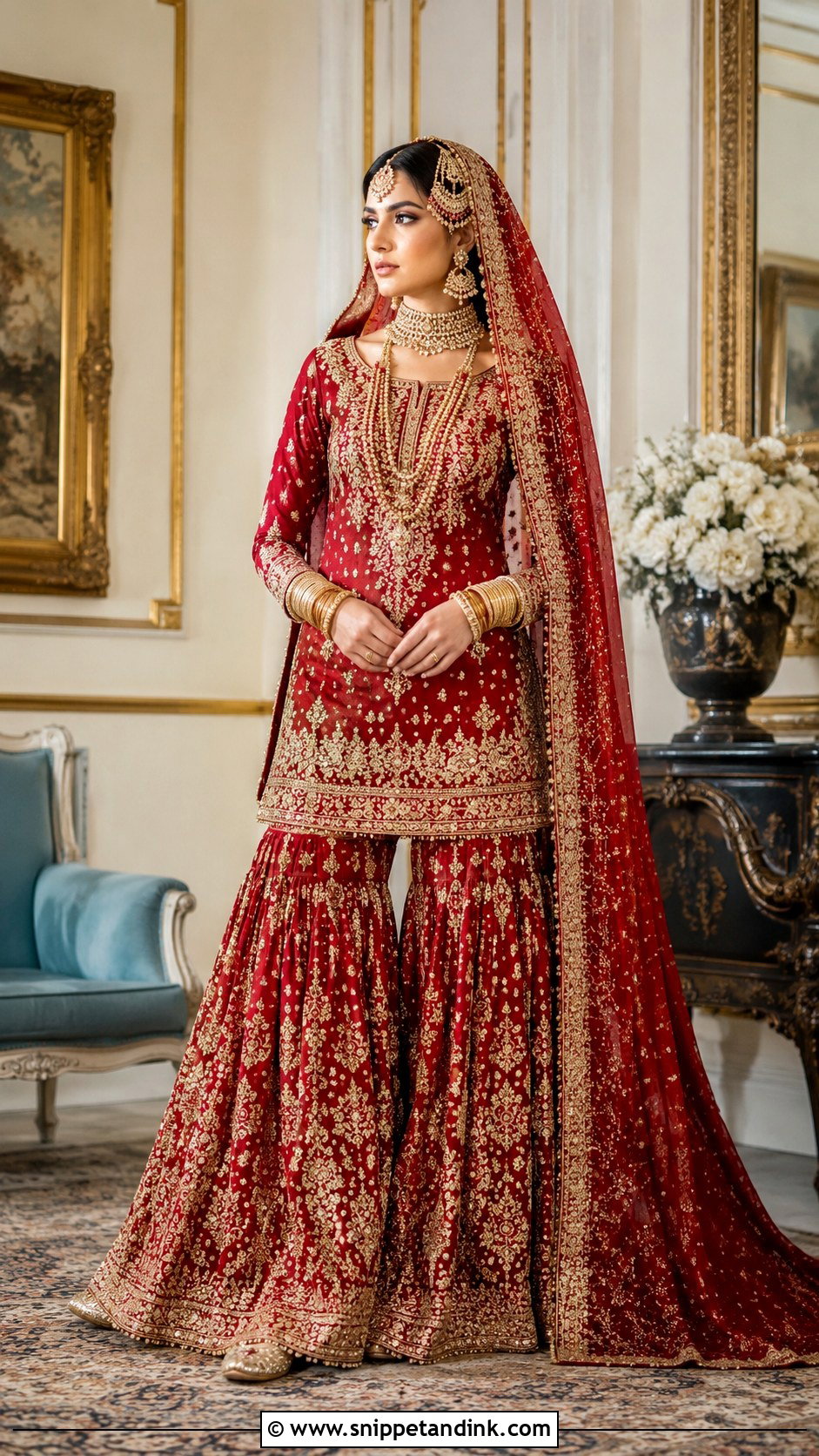Farshi Gharara Bridal Dress - Snippet and Ink - 20 Desi Bridal Dresses
