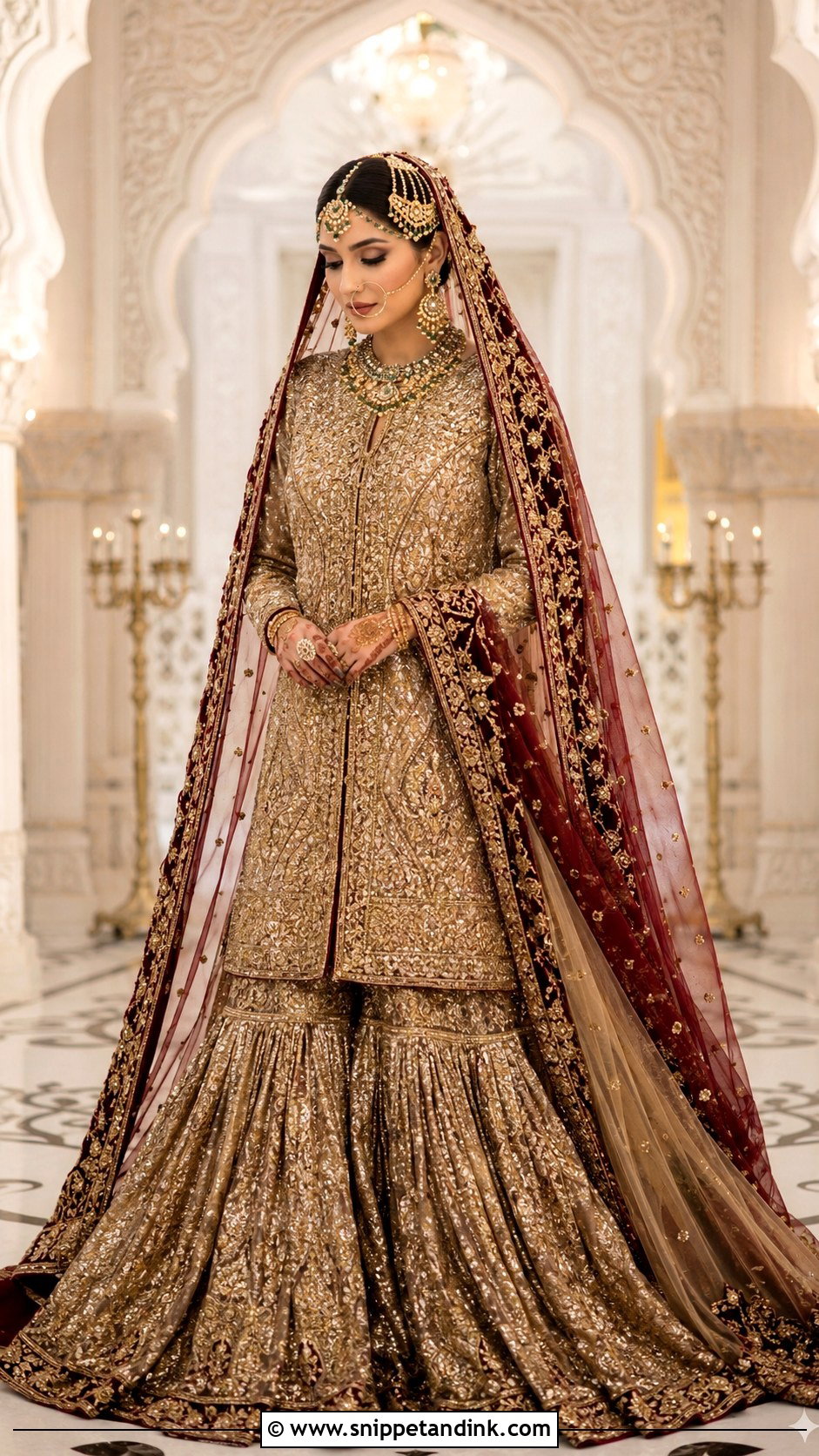 Farshi Gharara Bridal Dress - Snippet and Ink - 30 Indian Muslim Wedding Dresses
