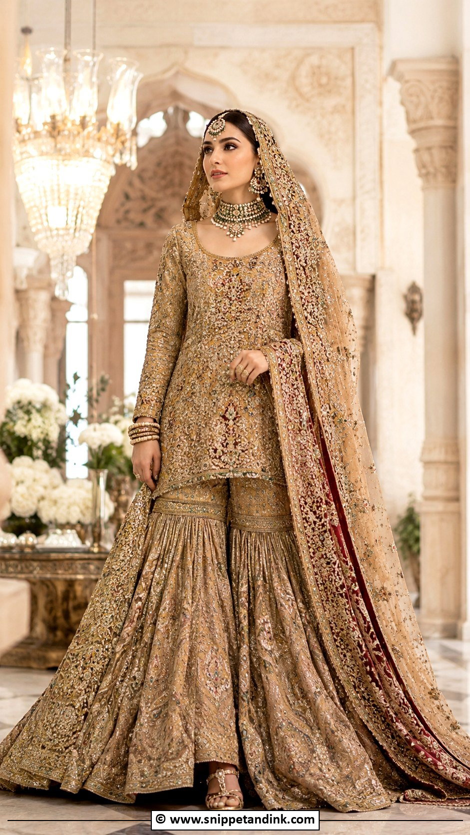 Farshi Gharara Dress - Snippet and Ink - 25 Grara Dress Pakistani Wedding Ideas