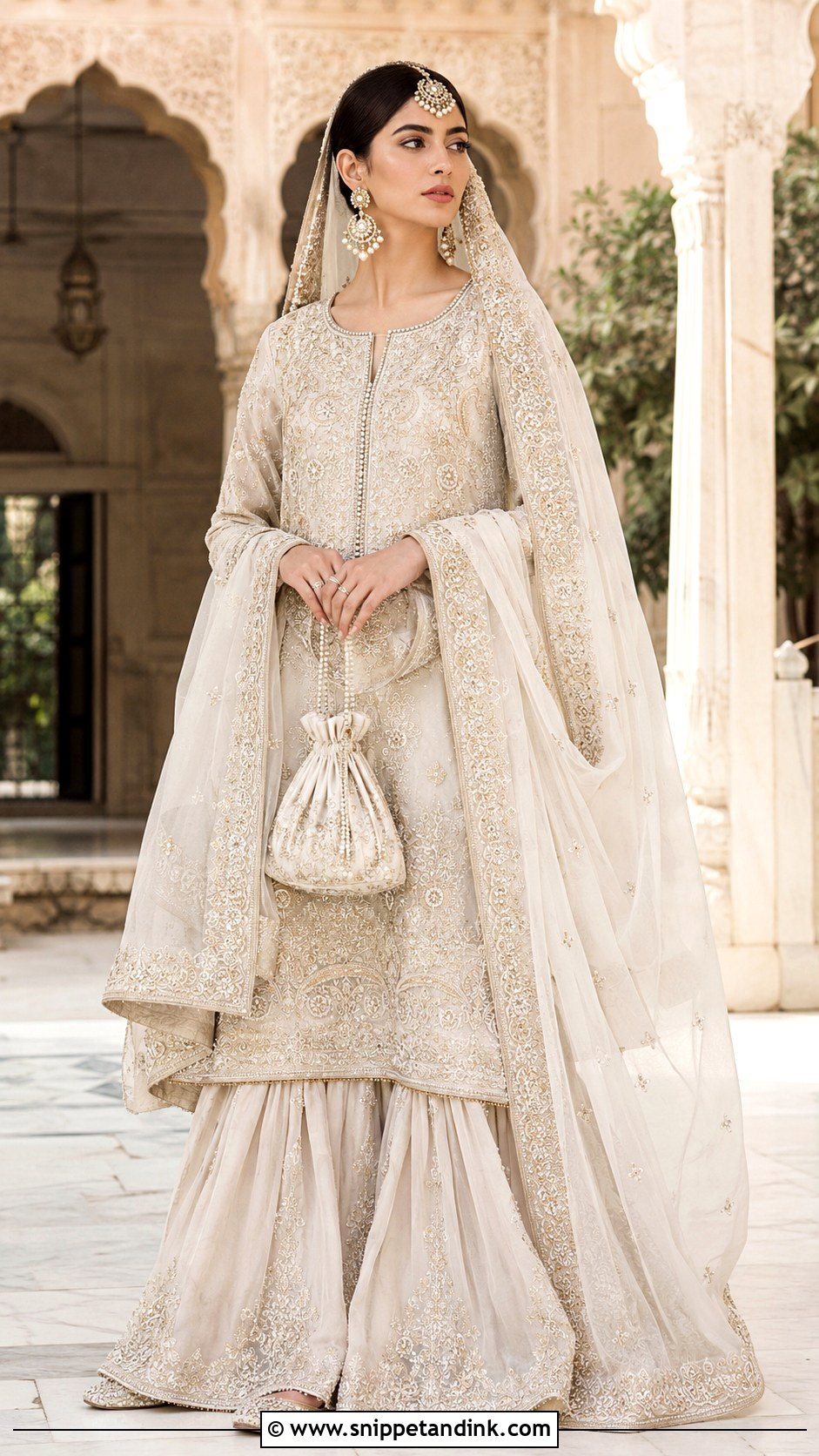 Farshi Gharara Nikah Dress - Snippet and Ink - 20 Dress for Nikah Ideas