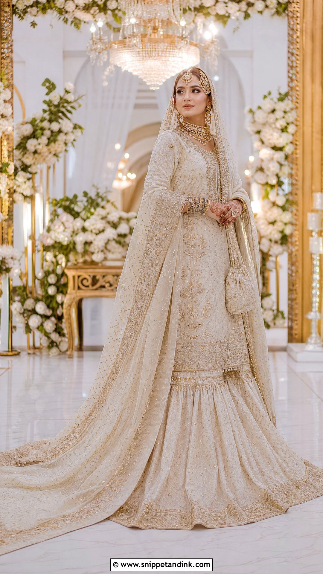 Farshi Pakistani Bridal Gharara - Snippet and Ink - 20 Pakistani Dulhan Wedding Bride Dress Ideas