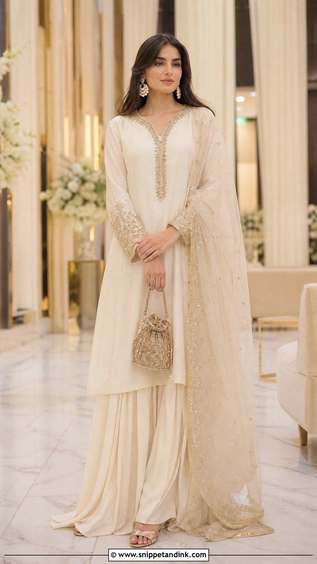 Farshi Shalwar Suit With Long Kameez - Snippet and Ink - 20 South Asian Clothes Ideas