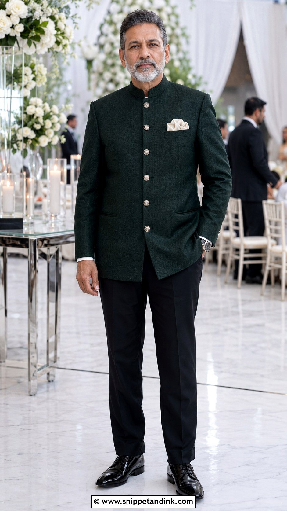 Father Of The Bride Bandhgala Suit - Snippet and Ink - 20 Bride Father Outfit Ideas