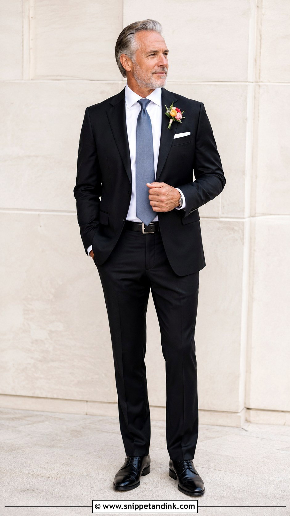 Father Of The Bride Black Suit - Snippet and Ink - 20 Bride Father Outfit Ideas
