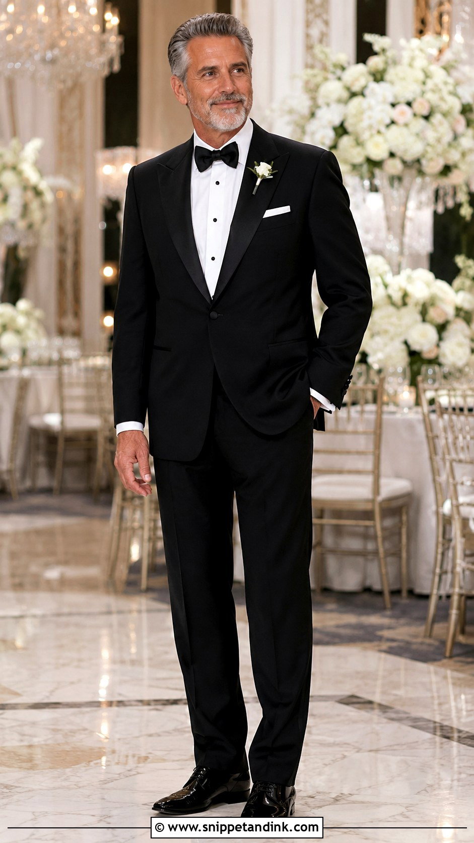 Father Of The Bride Black Tuxedo - Snippet and Ink - 20 Bride Father Outfit Ideas