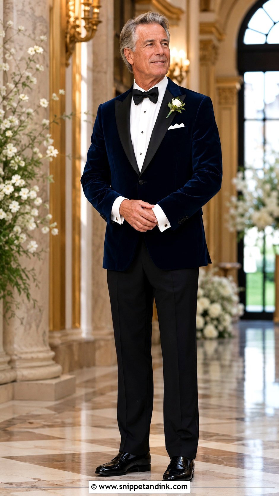 Father Of The Bride Velvet Dinner Jacket - Snippet and Ink - 20 Bride Father Outfit Ideas