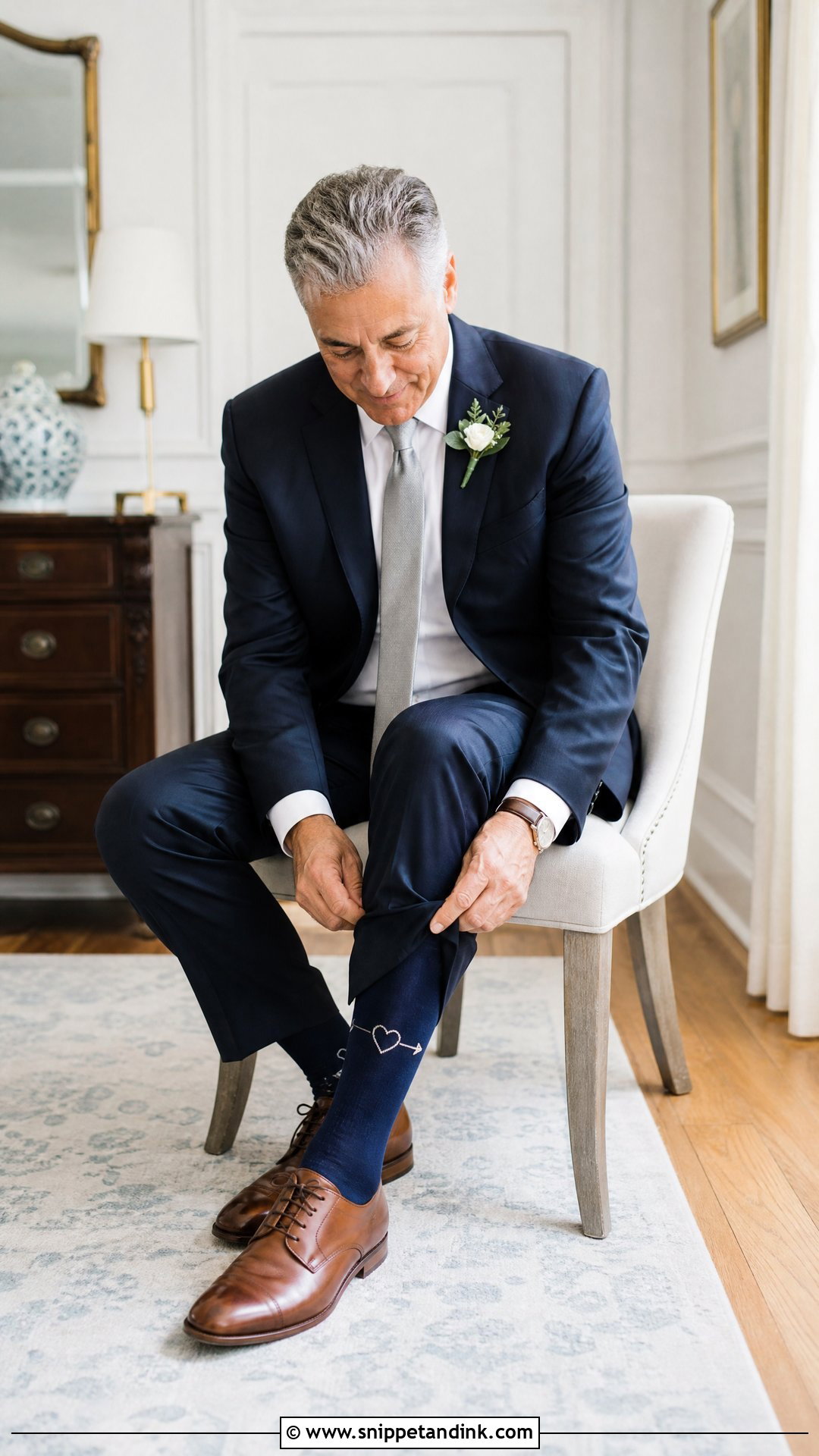 Father of the Bride Suit With Message Wedding Socks - Snippet and Ink - 20 Wedding Socks Ideas