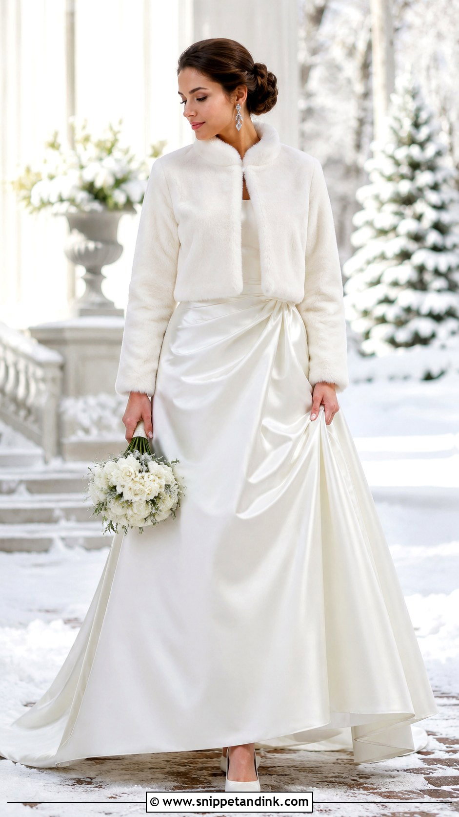 Faux Fur Wedding Dress Jacket - Snippet and Ink - 25 Wedding Dress Jacket Ideas