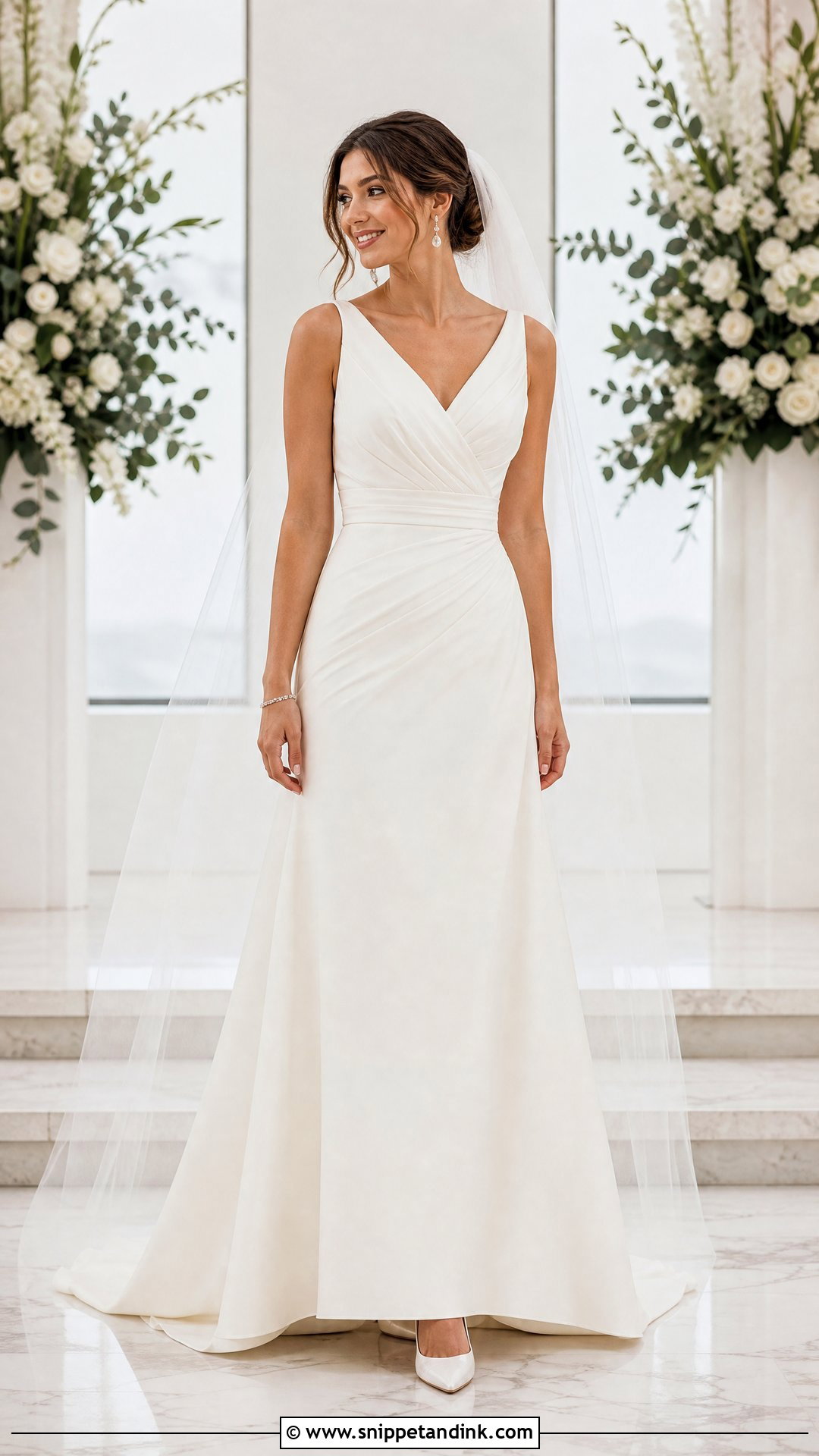 Faux Wrap Wedding Dress - Snippet and Ink - 20 Wrap Wedding Dress Ideas