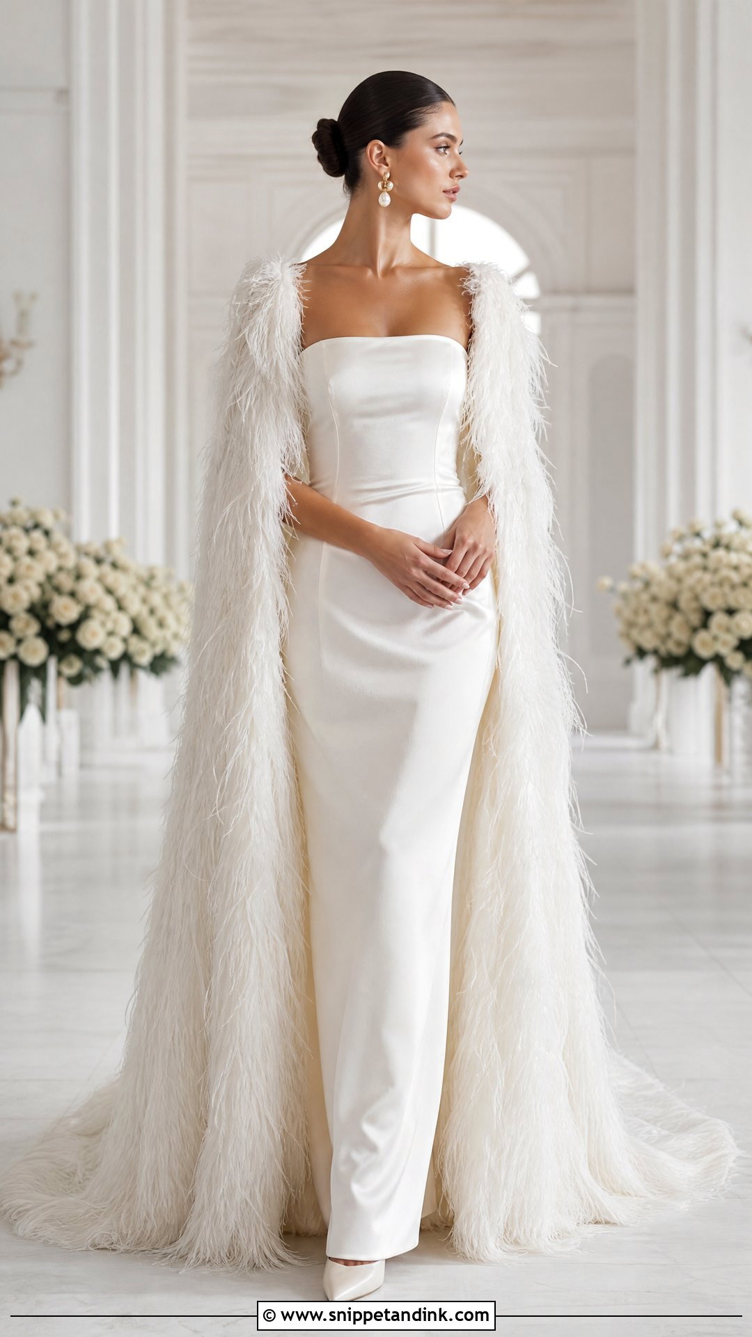 Feather Cape Wedding Dress - Snippet and Ink - 25 Future Wedding Dress Ideas