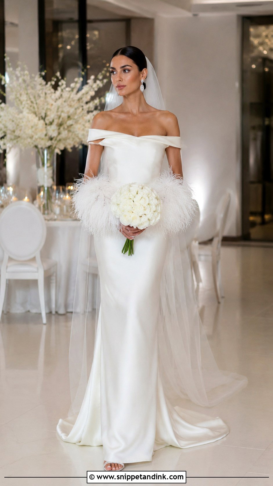 Feather Trim Couture Wedding Dress - Snippet and Ink - 20 Couture Wedding Dresses