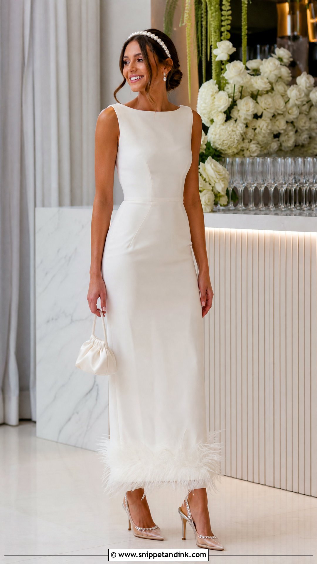 Feather Trim Reception Wedding Dress - Snippet and Ink - 20 Zuhair Murad Bridal Elie Saab Wedding Dresses