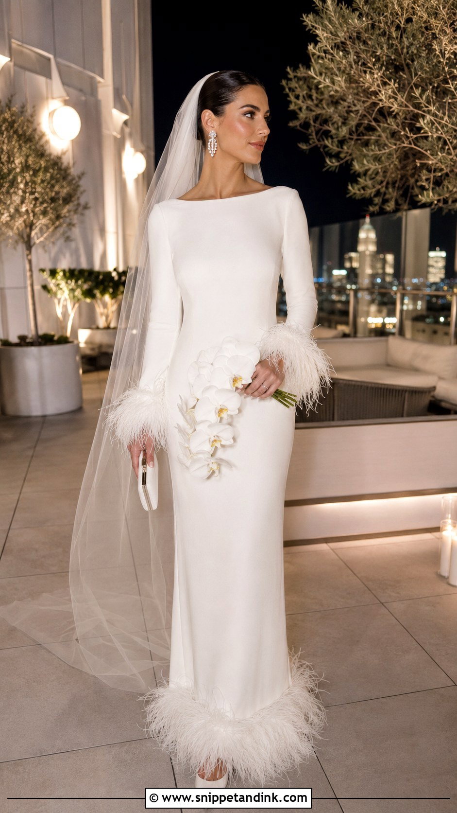 Feather Trim Wedding Dress - Snippet and Ink - 20 Elegant Luxury Wedding Dress Ideas