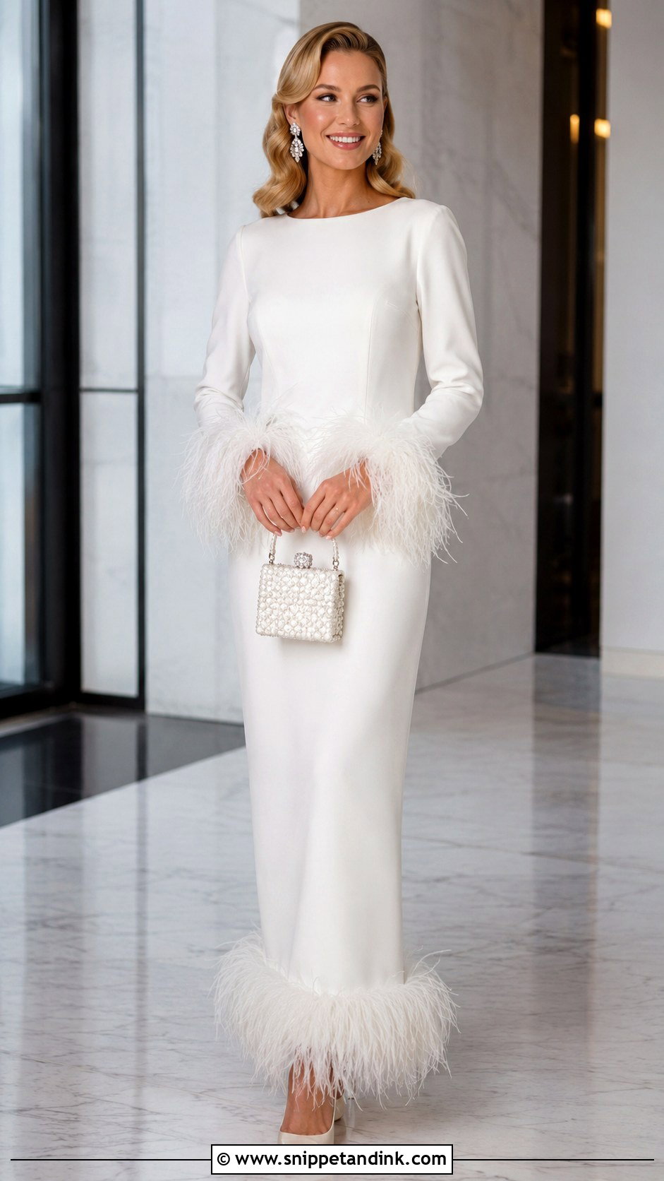 Feather Trim Wedding Dress - Snippet and Ink - 20 Statement Wedding Dress Ideas