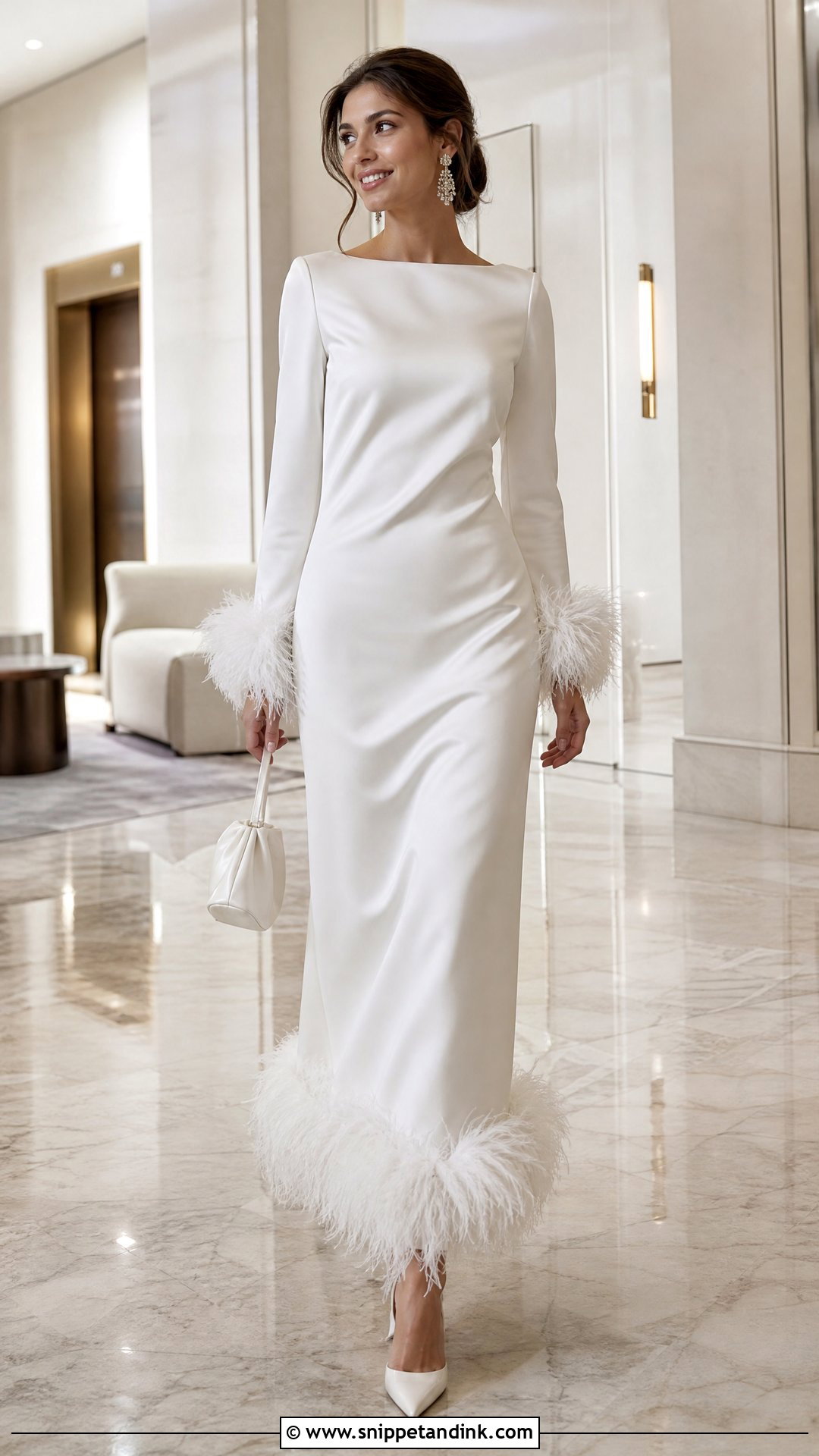 Feather Trim Wedding Dress - Snippet and Ink - 25 High Fashion Wedding Dress Ideas