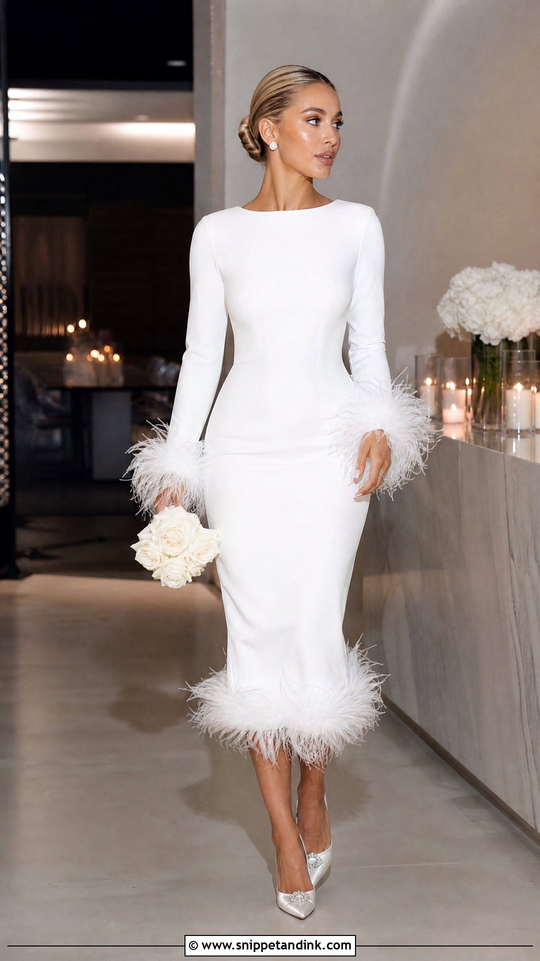 Feather Trim Wedding Dress - Snippet and Ink - 25 Wedding Dress Unique Ideas