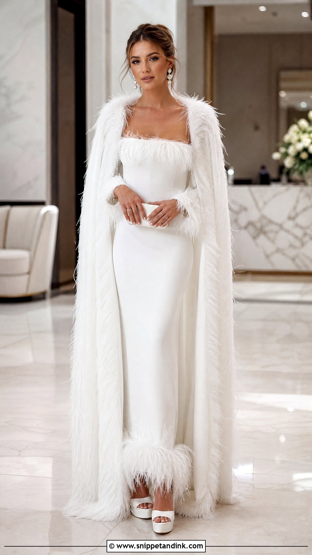 Feather Trim Wedding Dress - Snippet and Ink - 20 Trashy Wedding Dress Ideas