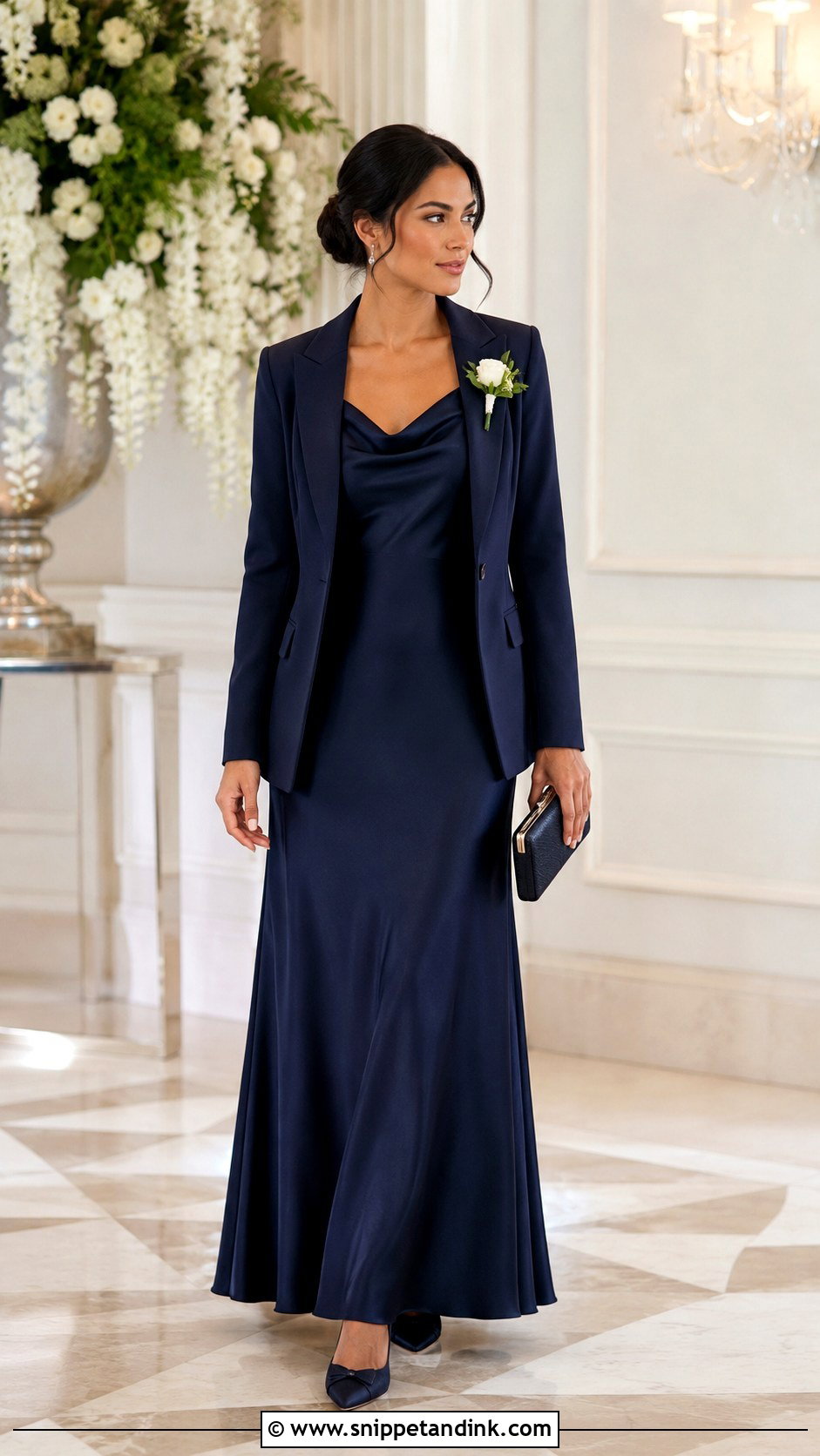 Female Groomsman Satin Maxi Dress - Snippet and Ink - 20 Female Groomsman Attire Ideas