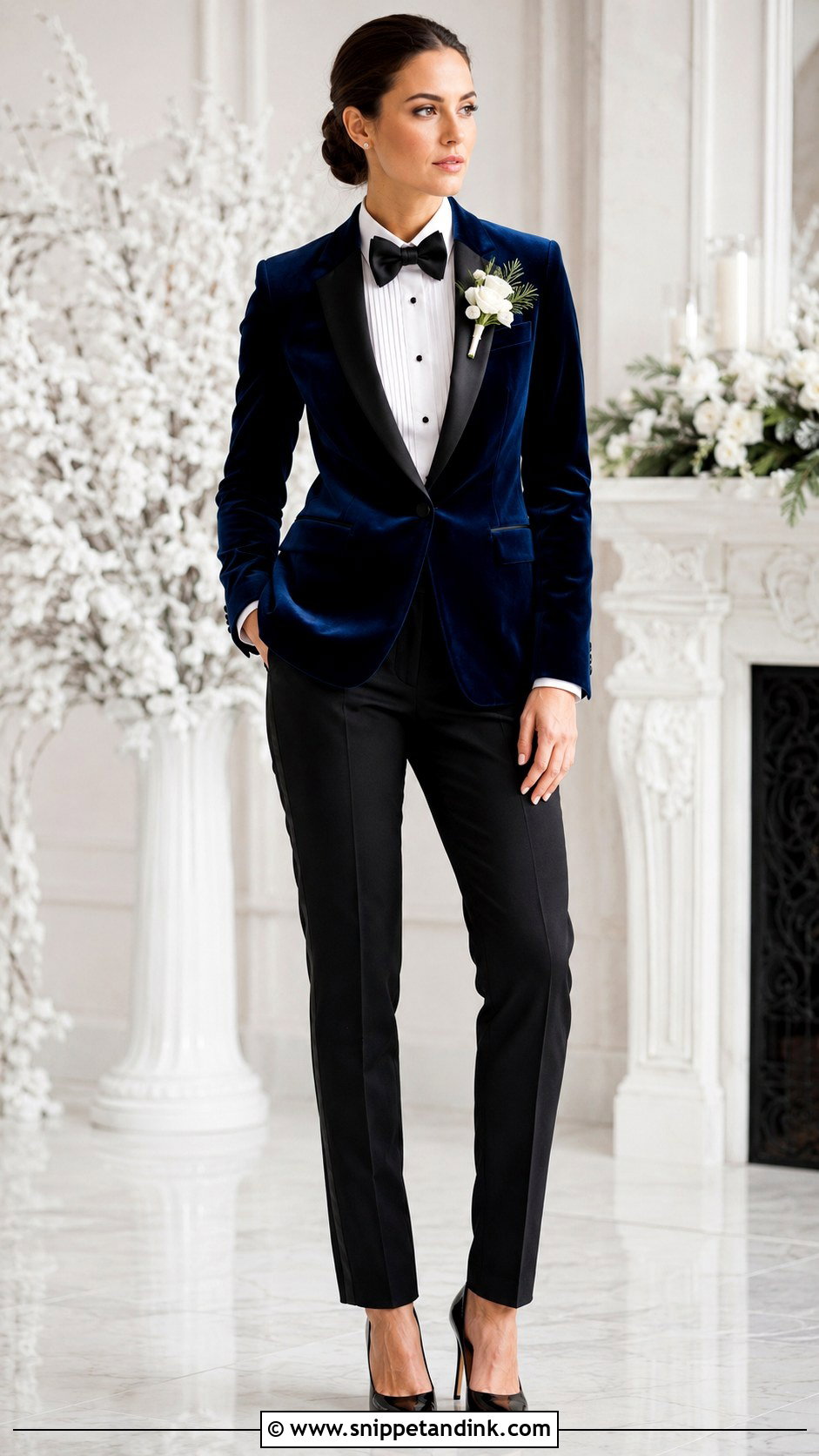 Female Groomsman Velvet Tuxedo - Snippet and Ink - 20 Female Groomsman Attire Ideas