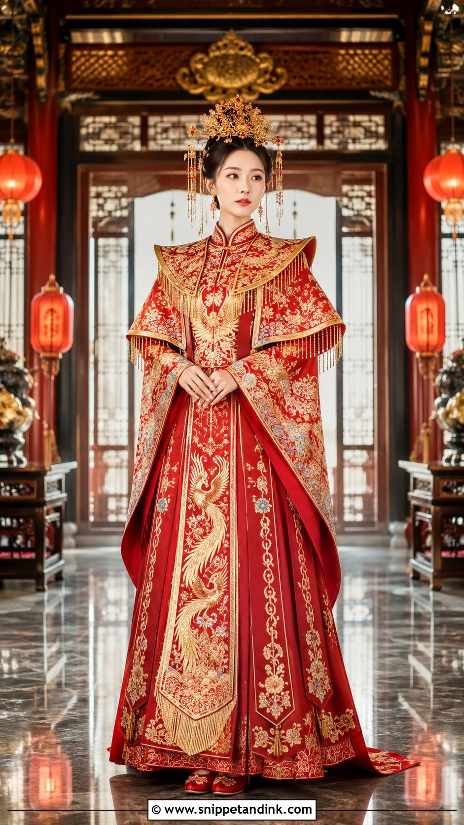 Fengguan Xiapei Chinese Bridal Dress - Snippet and Ink - 20 Chinese Bridal Dress Ideas