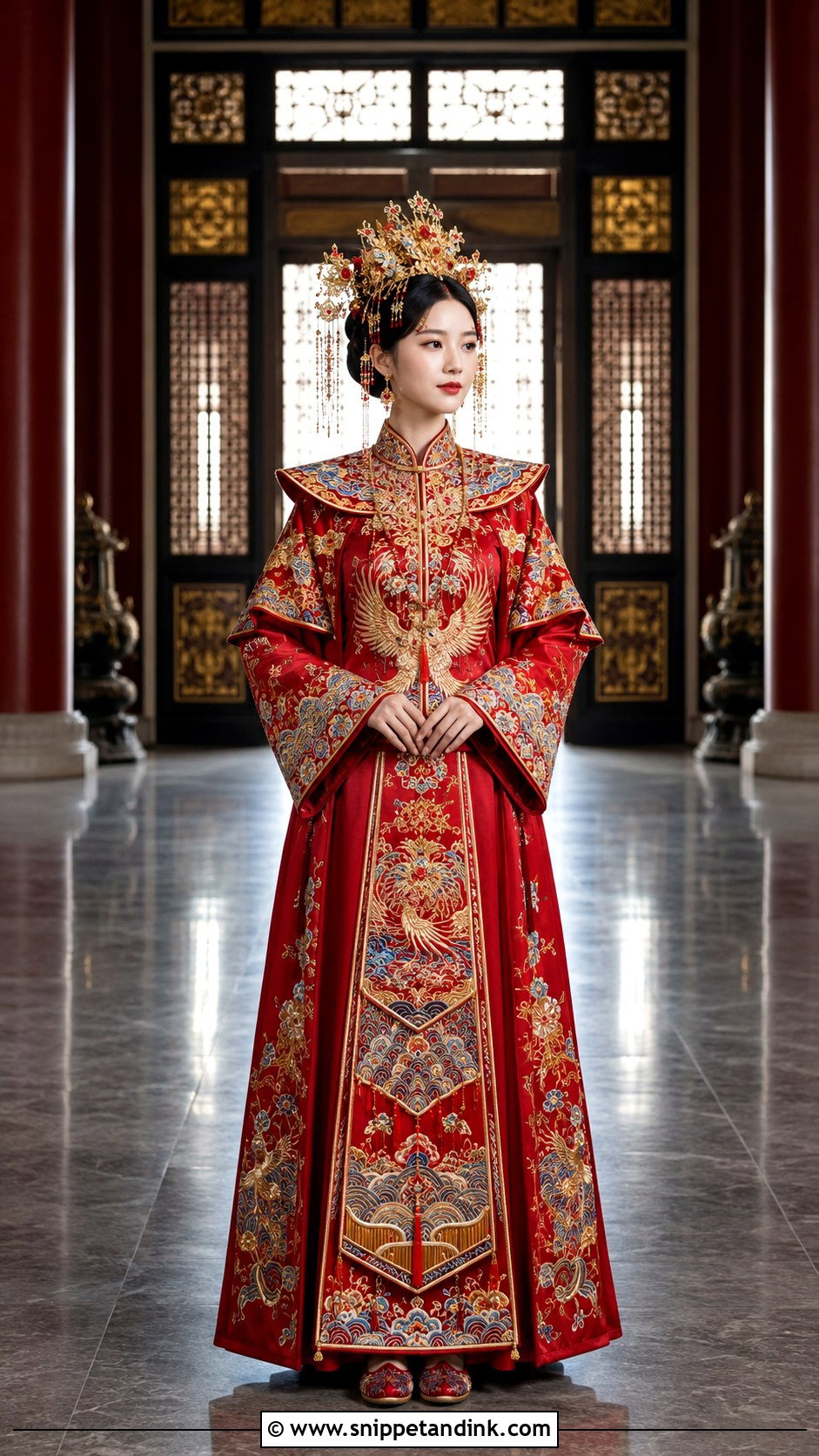 Fengguan Xiapei Chinese Wedding Outfit - Snippet and Ink - 20 Chinese Wedding Outfits