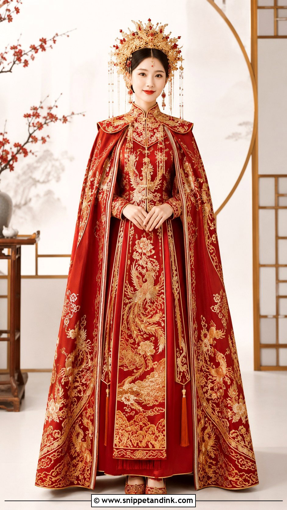 Fengguan Xiapei Wedding Dress - Snippet and Ink - 25 Traditional Chinese Wedding Dress Ideas