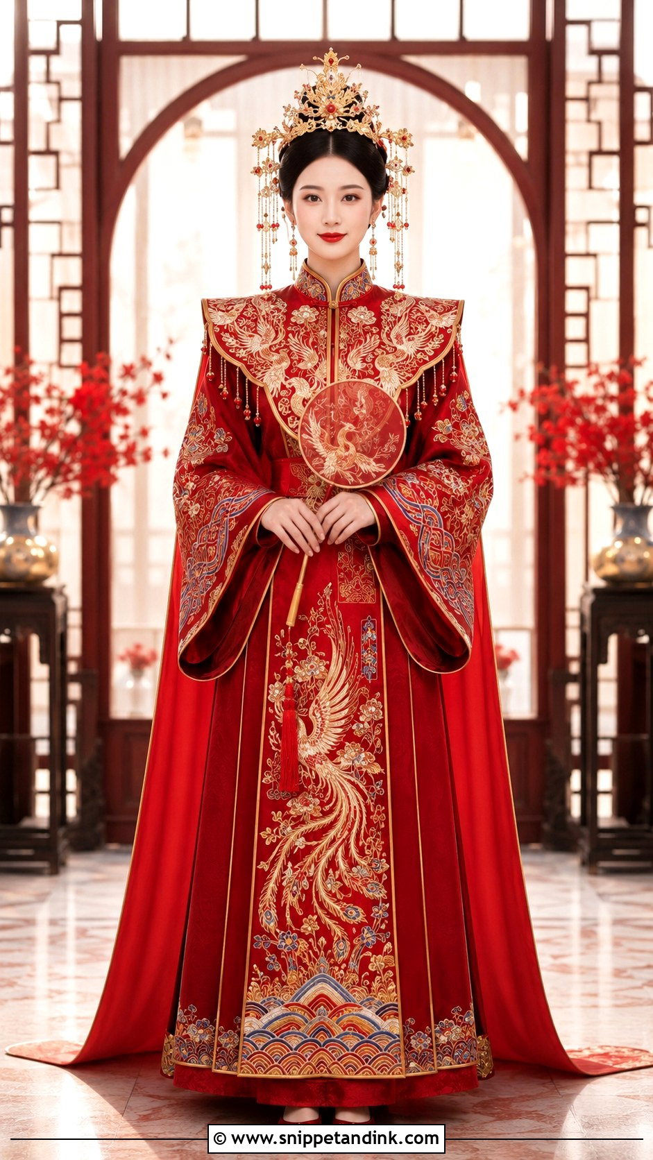 Fengguan Xiapei Wedding Dress - Snippet and Ink - 20 Chinese Style Wedding Dress Ideas