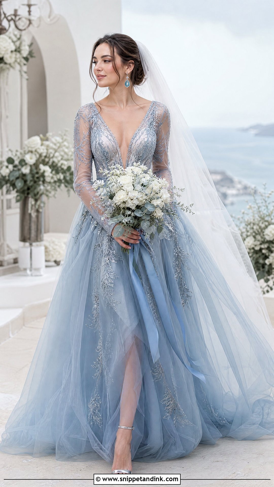Feyre Blue Wedding Dress - Snippet and Ink - 25 Feyre Wedding Dress Ideas