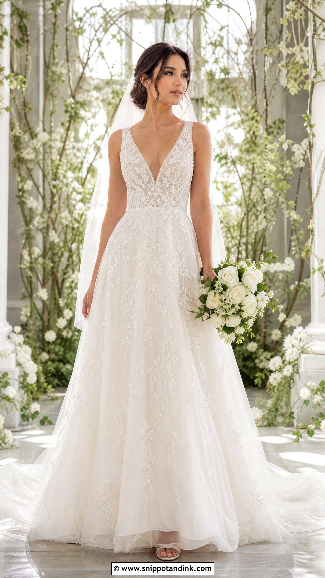 Feyre Embroidered Wedding Dress - Snippet and Ink - 25 Feyre Wedding Dress Ideas