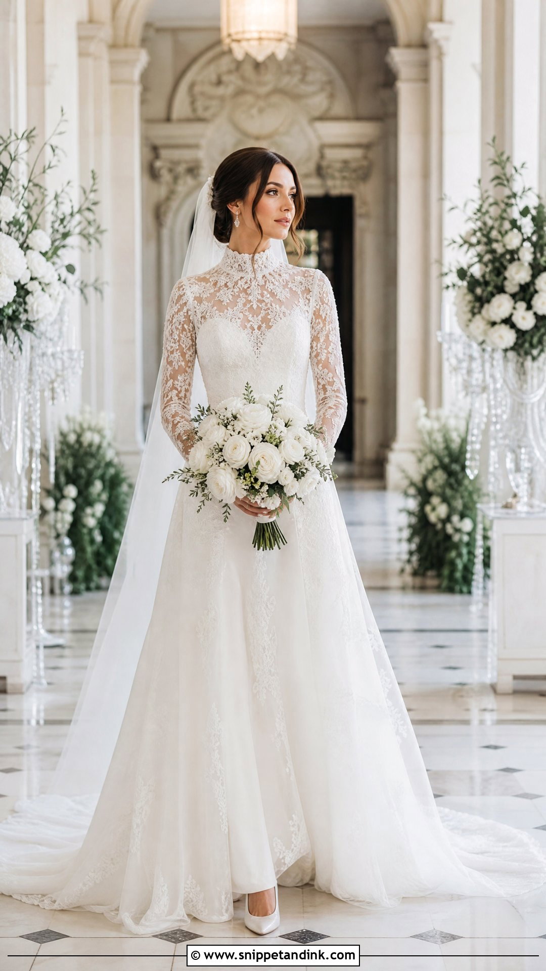 Feyre High Neck Wedding Dress - Snippet and Ink - 25 Feyre Wedding Dress Ideas