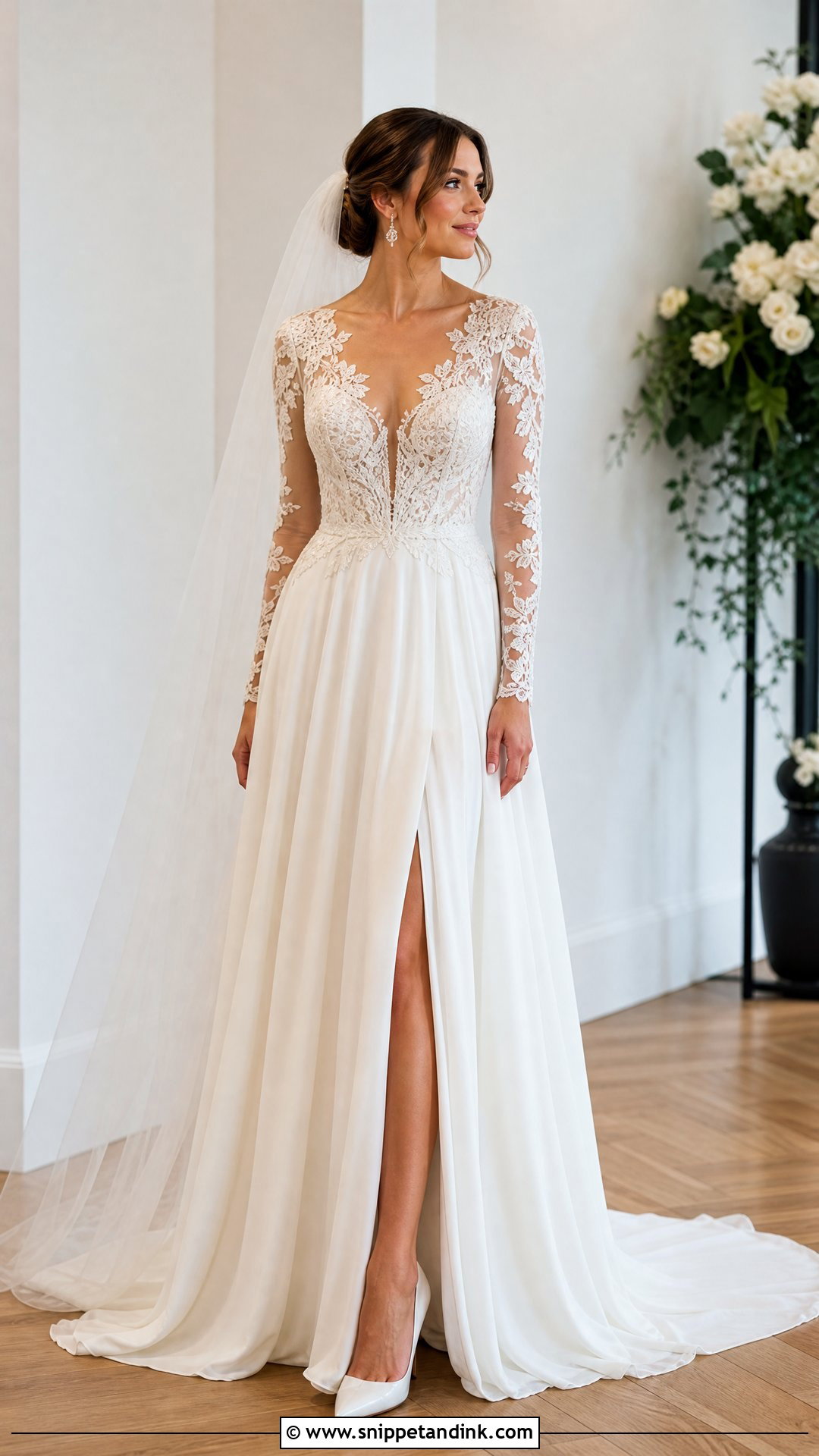 Feyre Long Sleeve Wedding Dress - Snippet and Ink - 25 Feyre Wedding Dress Ideas