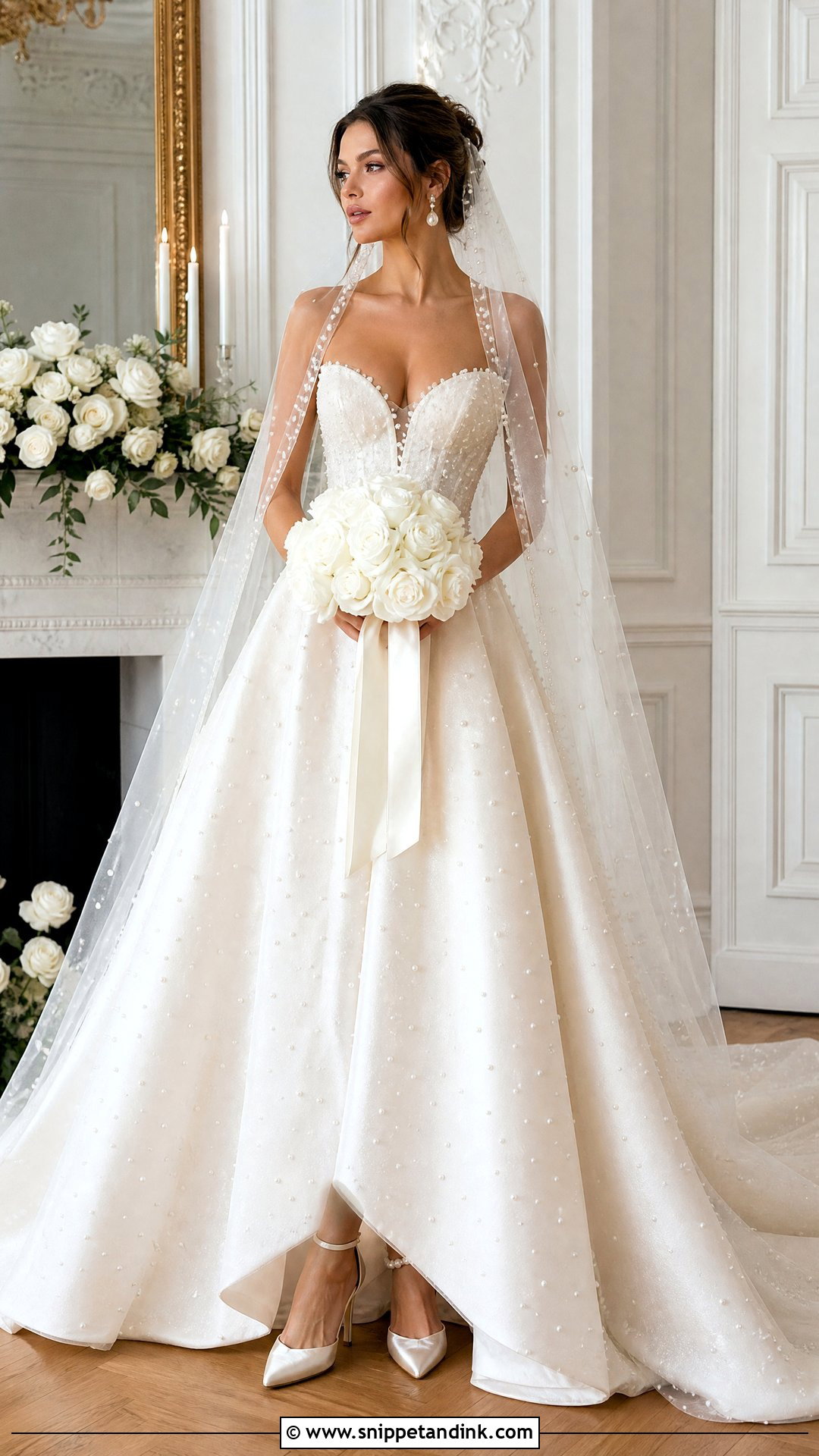 Feyre Pearl Wedding Dress - Snippet and Ink - 25 Feyre Wedding Dress Ideas