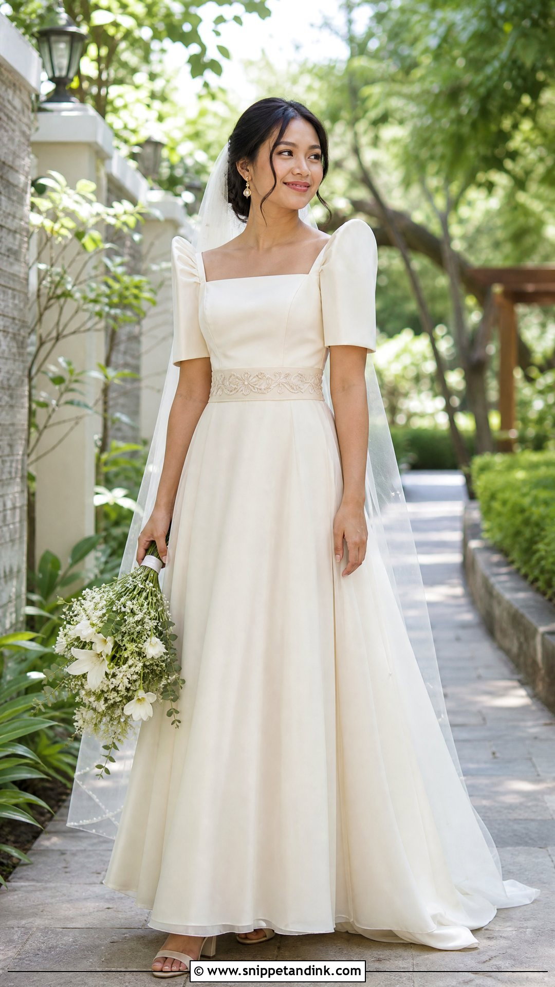 Filipiniana A Line Wedding Dress - Snippet and Ink - 20 Traditional Filipino Wedding Dress Ideas