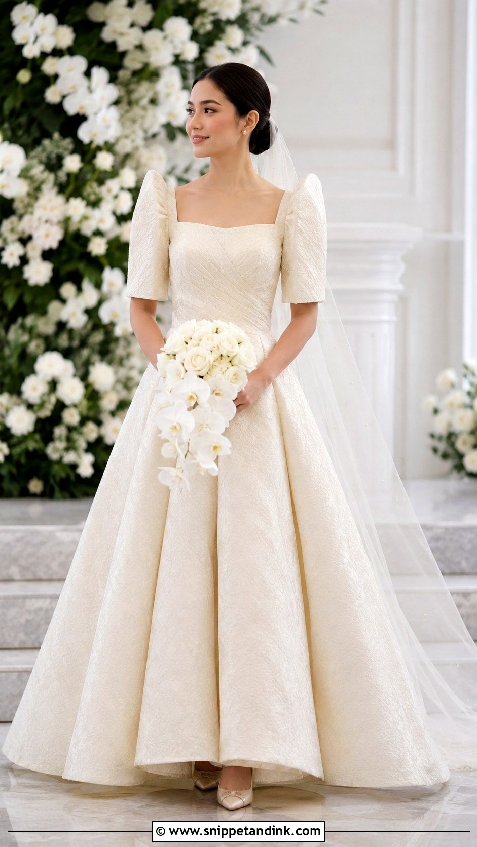 Filipiniana A Line Wedding Dress - Snippet and Ink - 30 Filipiniana Wedding Dress Ideas