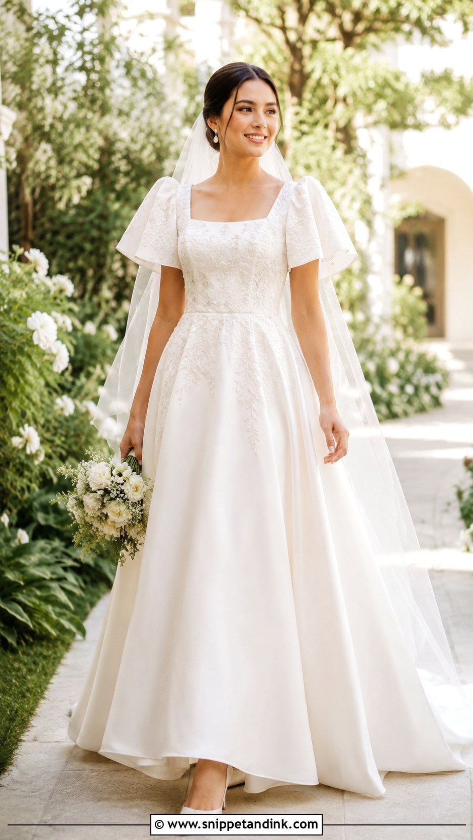 Filipiniana A Line Wedding Gown - Snippet and Ink - 25 Filipiniana Wedding Gown Ideas