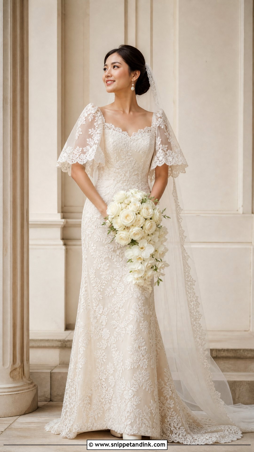 Filipiniana Lace Wedding Gown - Snippet and Ink - 20 Traditional Filipino Wedding Dress Ideas