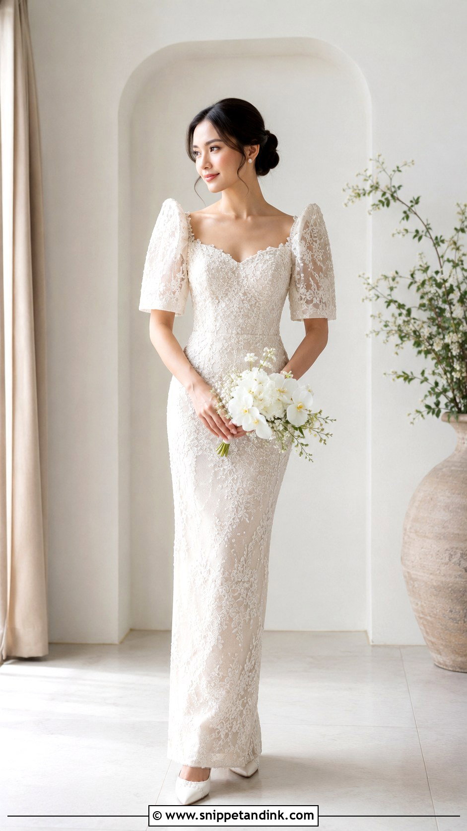 Filipiniana Sheath Wedding Gown - Snippet and Ink - 25 Filipiniana Wedding Gown Ideas