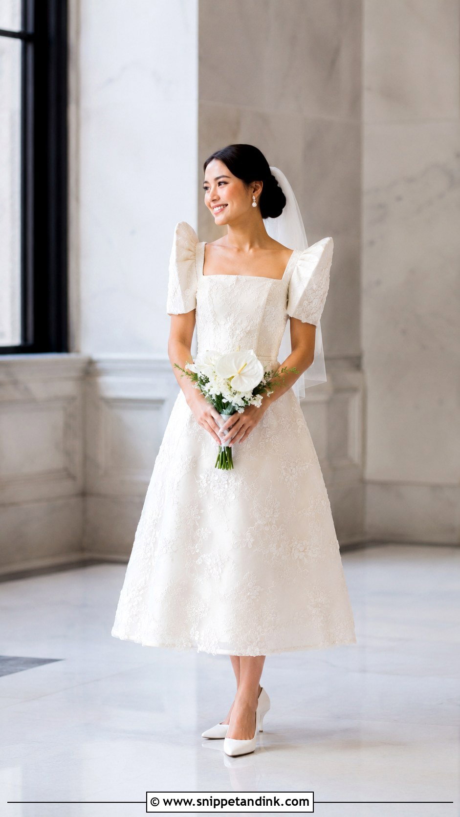 Filipiniana Tea Length Wedding Dress - Snippet and Ink - 25 Filipiniana Wedding Gown Ideas