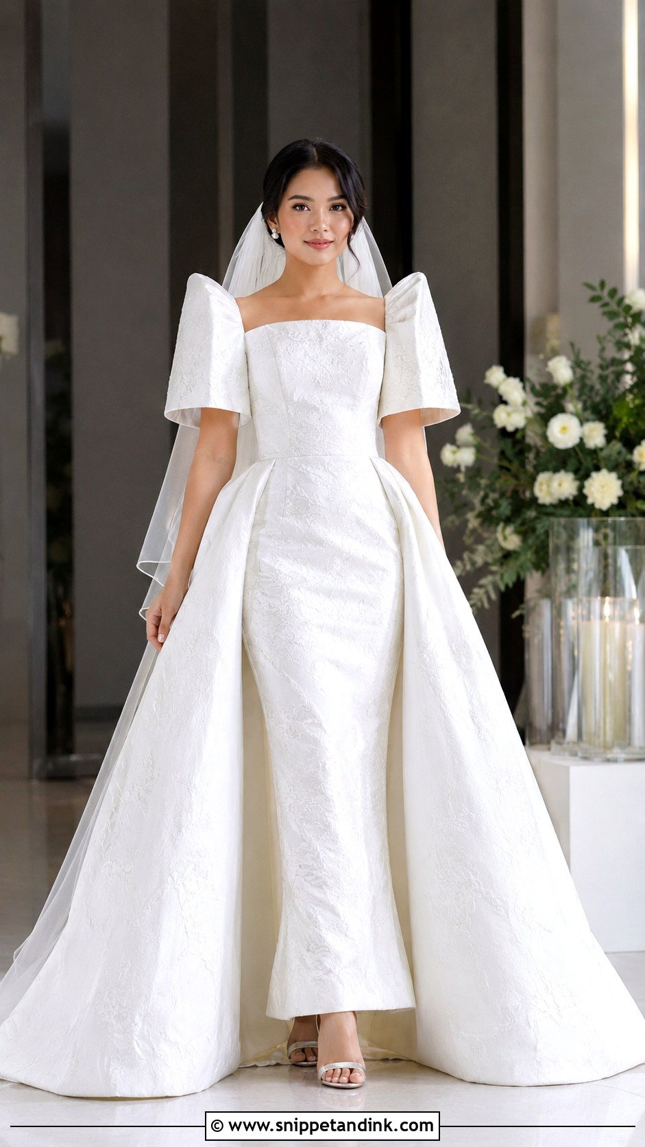 Filipiniana Wedding Dress With Detachable Overskirt - Snippet and Ink - 30 Filipiniana Wedding Dress Ideas