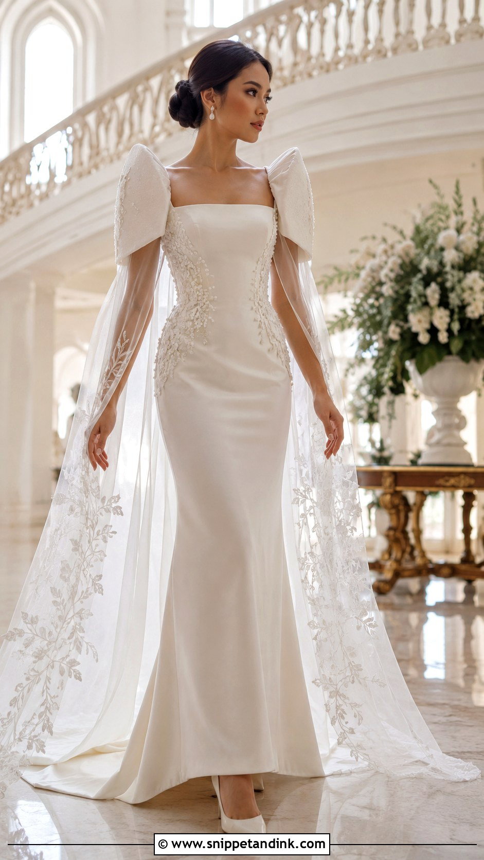 Filipiniana Wedding Gown With Cape - Snippet and Ink - 25 Filipiniana Wedding Gown Ideas