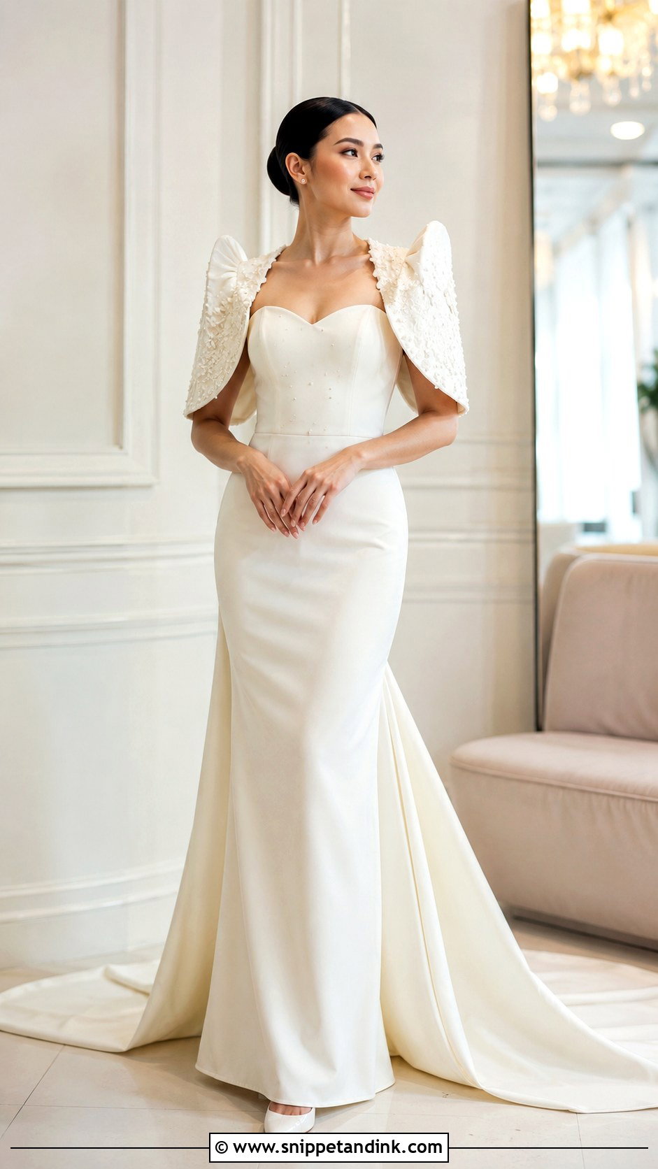 Filipiniana Wedding Gown With Detachable Sleeves - Snippet and Ink - 25 Filipiniana Wedding Gown Ideas