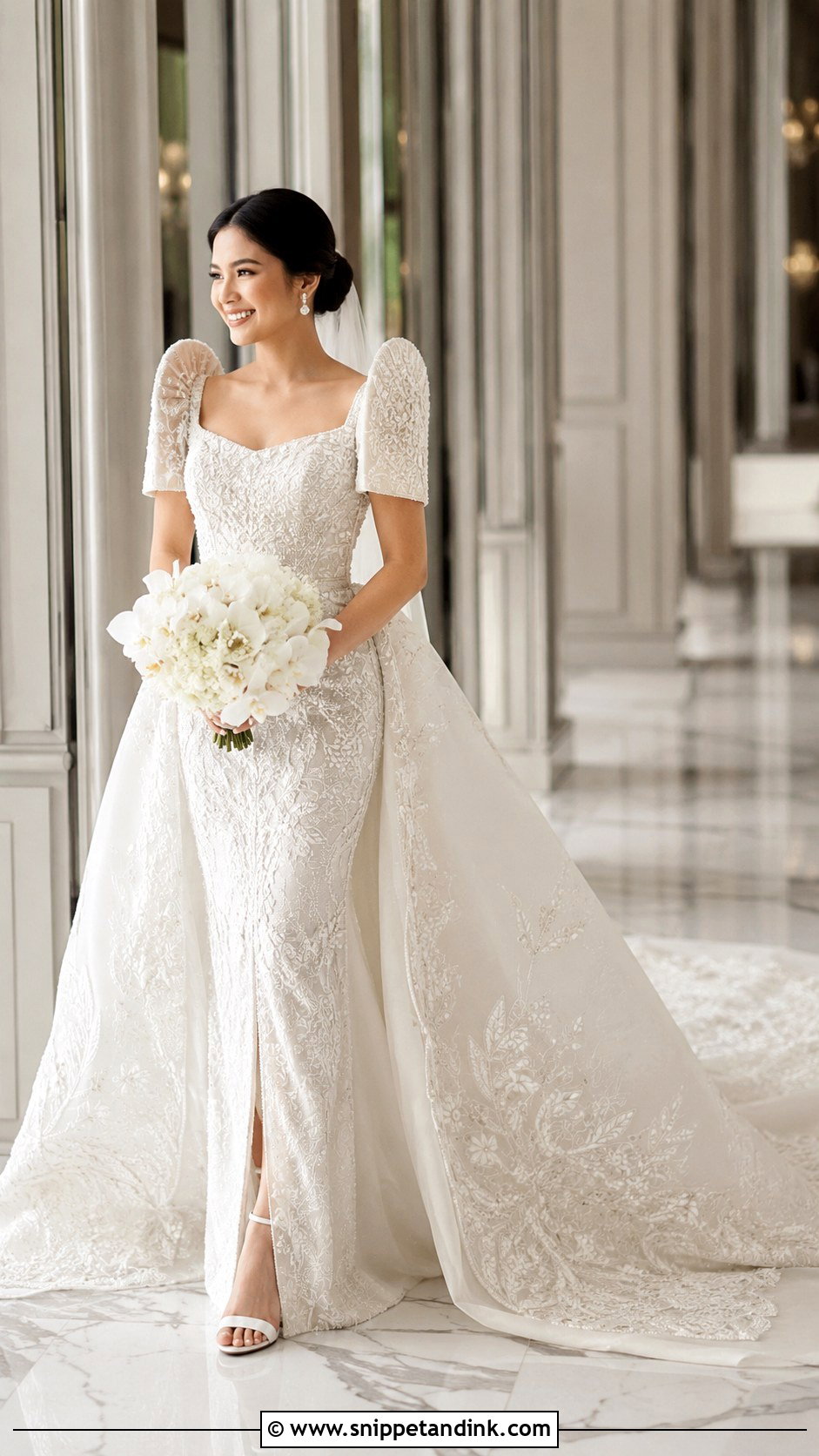 Filipiniana Wedding Gown With Detachable Train - Snippet and Ink - 25 Filipiniana Wedding Gown Ideas