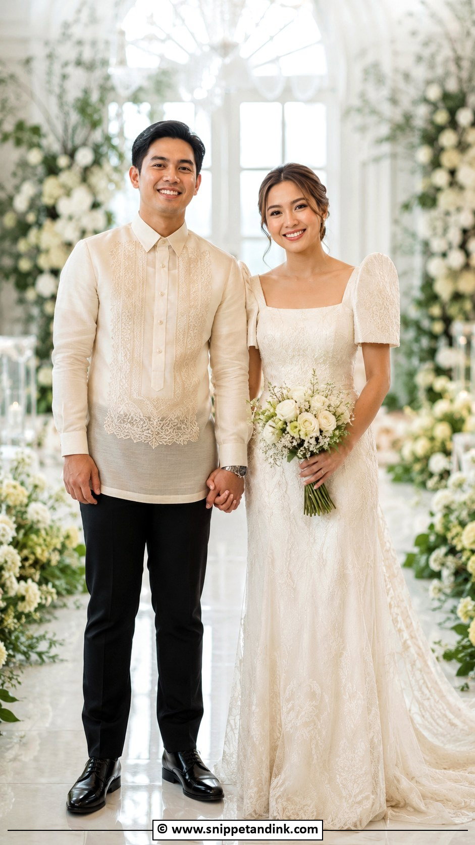 Filipino Barong Tagalog Wedding Attire - Snippet and Ink - 35 Traditional Wedding Attire Ideas