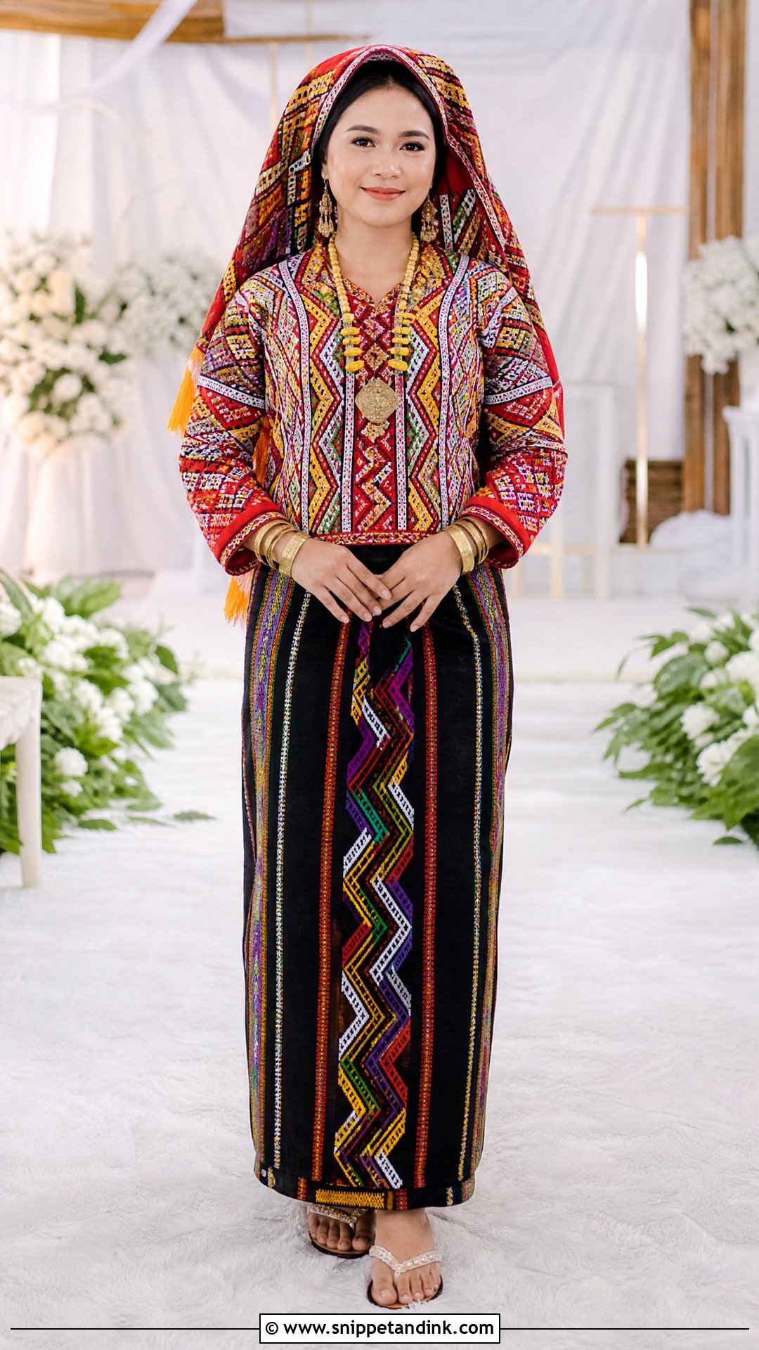 Filipino Yakan Bridal Outfit - Snippet and Ink - 20 Traditional Marriage Dress Ideas