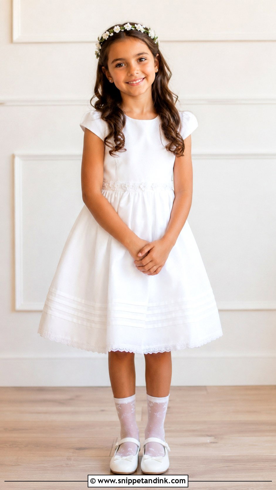 First Communion Dress With Cap Sleeves - Snippet and Ink - 25 First Communion Dresses Catholic Simple