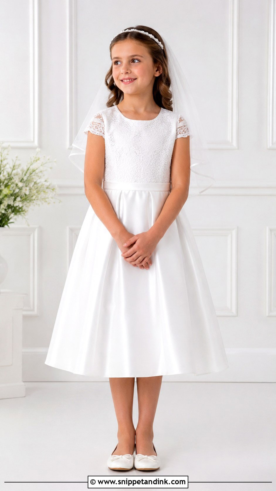 First Communion Dress With Lace Bodice - Snippet and Ink - 25 First Communion Dresses Catholic Simple