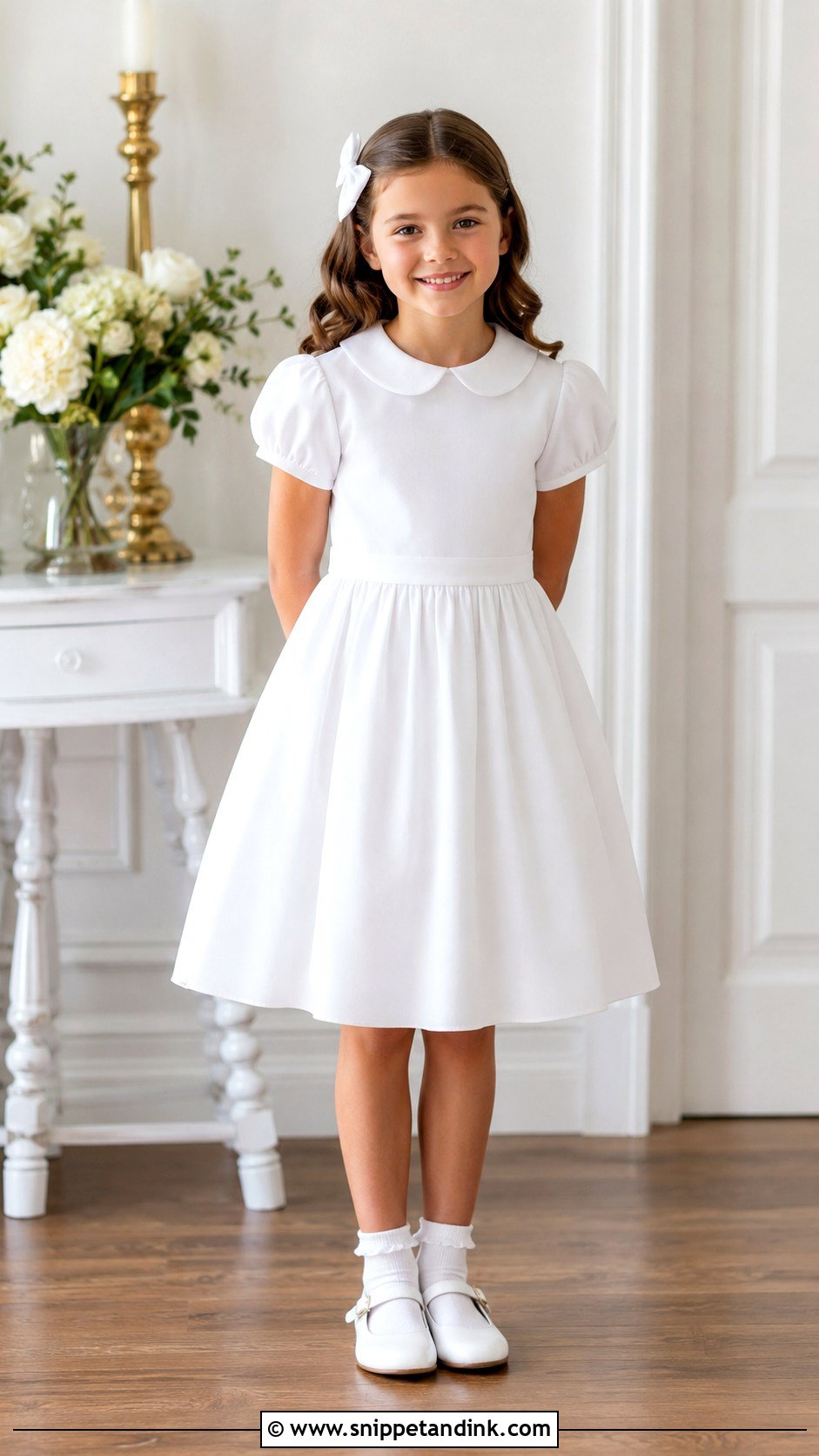 First Communion Dress With Peter Pan Collar - Snippet and Ink - 25 First Communion Dresses Catholic Simple