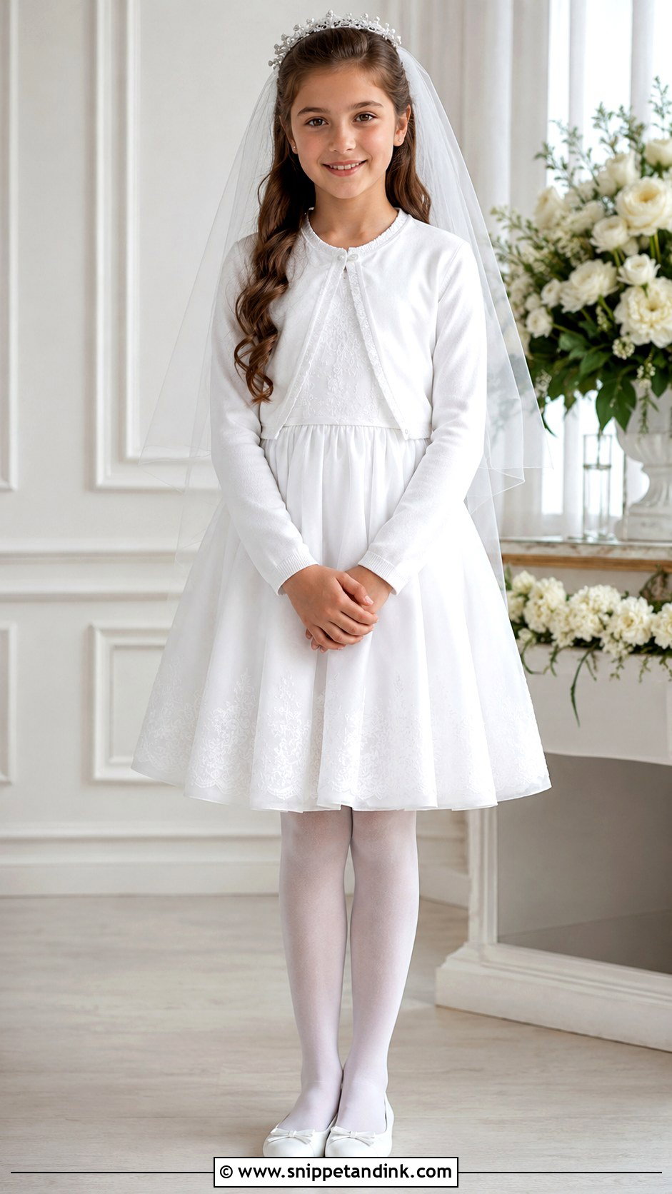 First Communion Dress With White Tights - Snippet and Ink - 25 First Communion Dresses Catholic Simple
